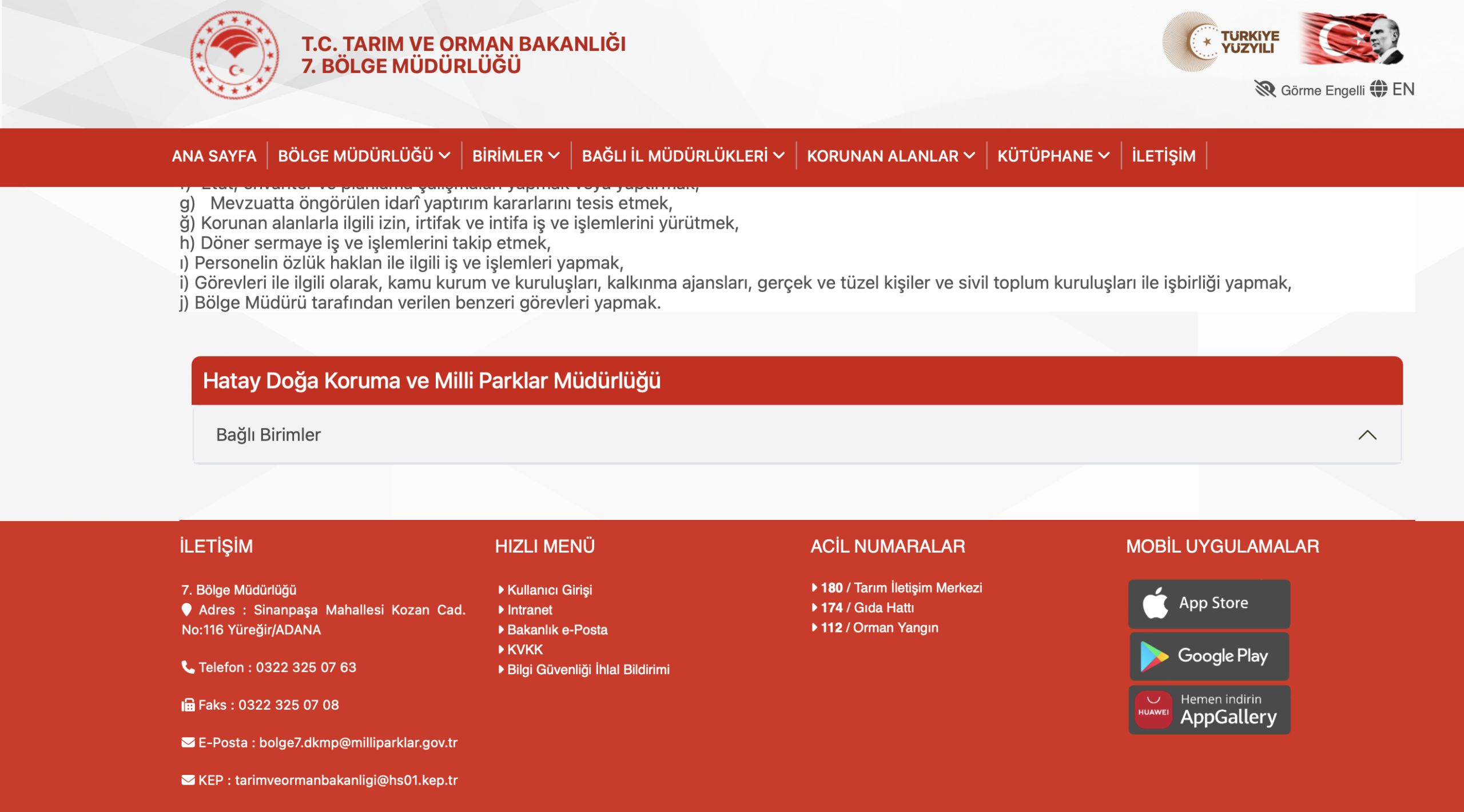 DKMP Hatay Şefliği – İnternet Sitesi Yönlendirmesi ve İletişim Bilgileri